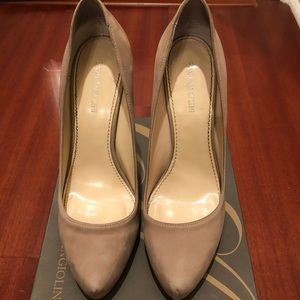 Enzo Angiolini Nude Suede Pumps